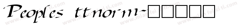 Peoples ttnorm字体转换